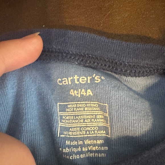 Carter's Blue Pajama Set with Bear and Dog Design - Picture 3 of 3